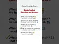 English Questions and Answers | Speak Like a Native #DailyEnglish #EasyEnglish