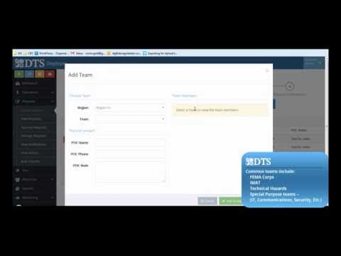 FEMA DTS (Deployment Tracking System) Video Series: Creating a deployment request, advanced options
