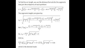 Arc Length Derivation in the New Calculus in just 5 simple steps!