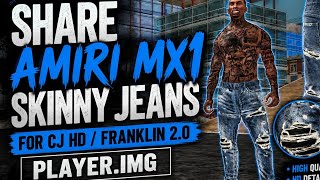Amiri MX1 Skinny Jeans by Tidefn for CJ HD / Franklin 2.0 Player.img Gta San Andreas screenshot 5
