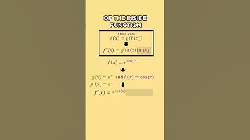 ⛓️Derivative of f(x) = eᶜᵒˢ⁽ˣ⁾ | Chain Rule ⛓️