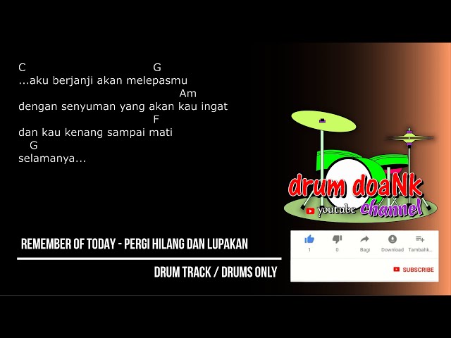 Remember Of Today - Pergi Hilang dan Lupakan (drums only) [chord gitar & lirik] class=