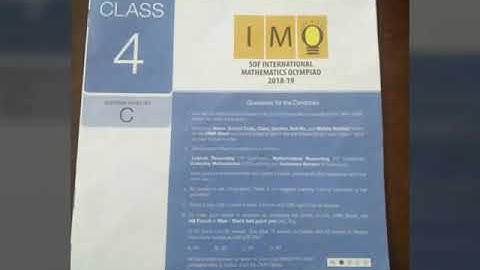 IMO paper 2018-19 class 4 Maths
