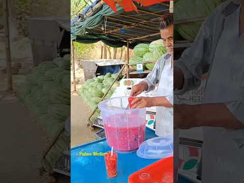 Special Watermelon Juice. സ്‌പെഷ്യൽ തണ്ണിമത്തൻ ജ്യൂസ്. #palakkad #watermelon #roadside #juice