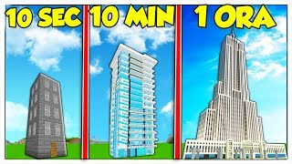 GRATTACIELO DA 10 SECONDI CONTRO 10 MINUTI VS 1 ORA!  Minecraft ITA