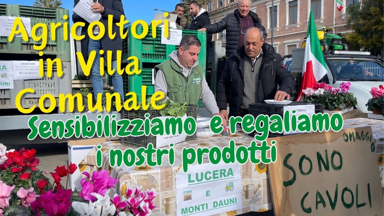 Protesta Agricoltori: In Villa Comunale 