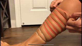 Detailed SKIN INDENTATIONS: sensory touching. rubber bands and tight socks on foot and calf Information