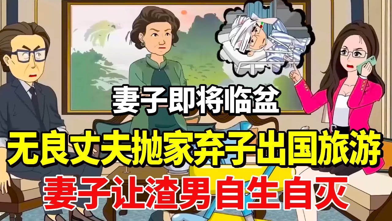 妻子即将临盆，无良丈夫抛家弃子出国旅游，妻子果断离婚让渣男自生自灭！【土豆和小曼】