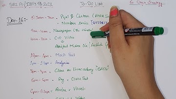 SBI PO/IBPS PO Day 16 To Do List. Follow it blindly for 50 days and get a job in SBI. #SBIPO #IBPSPO