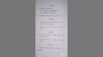 #MZOO 302#sc zoology #3rd sem #animal physiology #question paper # spu mandi