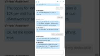 HR health benefits chatbot demo video