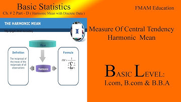 Ch # 2 Part -  D ( Harmonic Mean About Discrete Data )