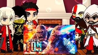 (Personagens De Jogos) React - Guerra! | Godzilla Vs Kong | Papyrus Da Batata / Gacha