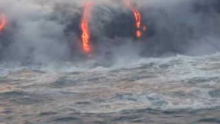 Lava Ocean Entry Hawaii July 2010.AVI