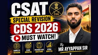 CDS 2026 Special revision | UPSC 2026 prediction | Mr.Ayyappan sir