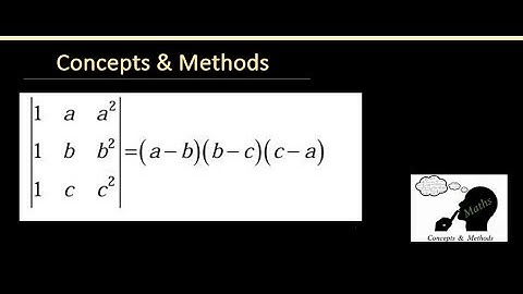 determinant (1 a a^2  1 b b^2 ,1 c c^2)=(a-b)(b-c)(c-a)