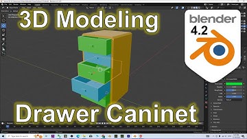 Blender 4.2 Drawer Cabinet 3D Modeling #blender #3dmodeling #demo #drawer #cabinet #timelapse