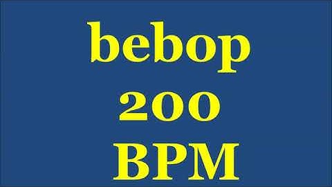 Drum Loops for Practice Bebop 200bpm