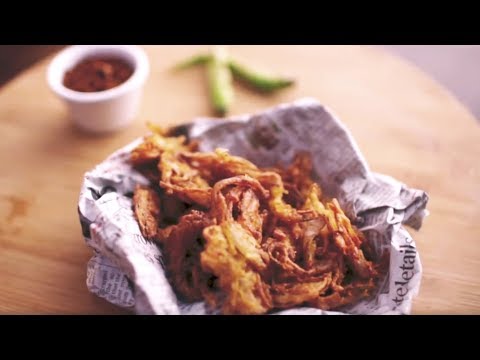 Onion Bhaji - How To Make Onion Bhajiyas - Simply Awesome Recipes