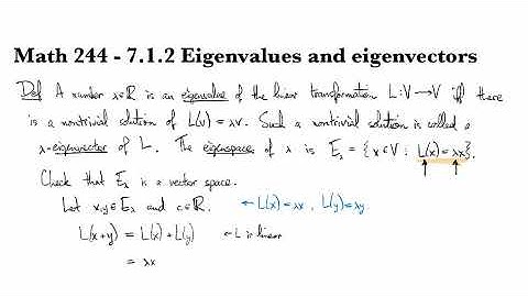 7.1.2 Eigenvalues and eigenvectors