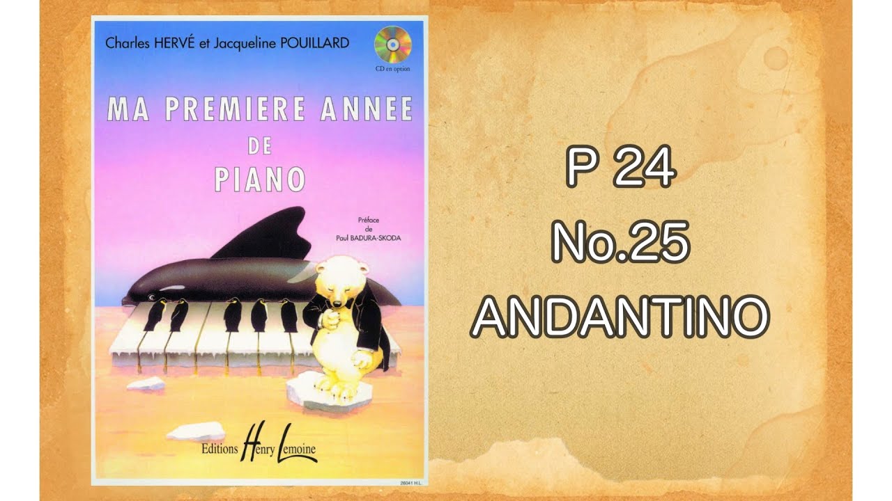 ANDANTINO | MA PREMIERE ANNEE DE PIANO | PRATIQUER LE PIANO | TOUT SEUL