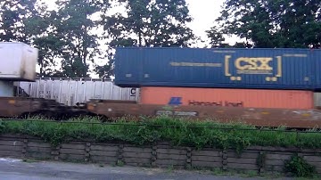 Short CSX Stack Train Heads East