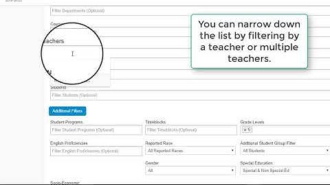 Illuminate - Filter students in a summary assessment