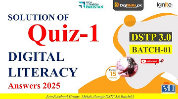 digiskills digital literacy quiz 01 solution | dstp 3.0 batch 01