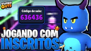 JOGANDO COM OS INSCRITOS STUMBLE GUYS!! COPINHA 1v1 !!😱😱😱😱 