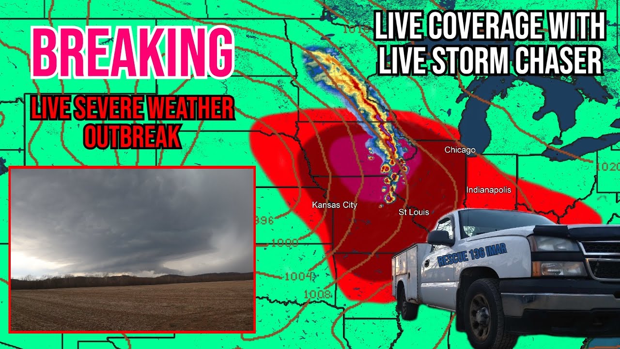 🔴 BREAKING LIVE Severe Weather Coverage With Storm Chaser On Ground ...
