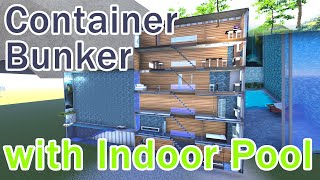 The design of a Living Container Bunker Deluxe with Pool | A 3Bbooster Exclusive! 🌊🏠