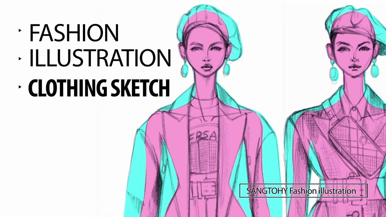 [Fashion illustration/패션 일러스트] Clothing sketch VERSACE 2019Resort/ 착장 스케치 베르사체 2019리조트