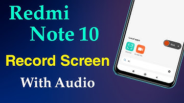 How to Record Screen With Audio in Redmi Note 10 | Redmi Note 10 Screen Recorder Settings