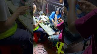 How to solder optical fiber on the street of Bangkok in Thailand #shorts #tool #howitsmade #optical