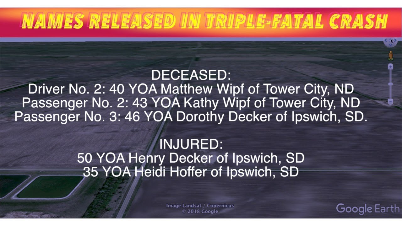 Names Released In Triple-Fatal Crash Near Tower City, ND - YouTube