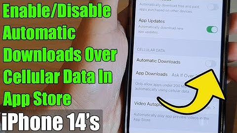 iPhone 14/14 Pro Max: How to Enable/Disable Automatic Downloads Over Cellular Data In App Store