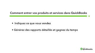 Entrer Vos Produits Et Services Tutoriel Quickbooks