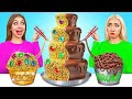 金持ちの女の子対貧乏人の女の子 チョコレートフォンデュチャレンジ | 面白い瞬間 Choco DO