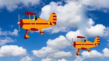 Moving Plane  And Clouds Animation In Flash CS 6