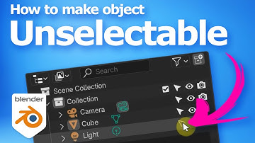 How to make object unselectable in Blender
