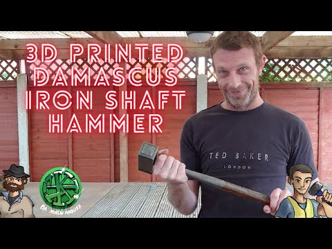 видео: 3d printed damascus hammer