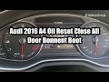 Audi A4 2016 Service Oil Light Reset