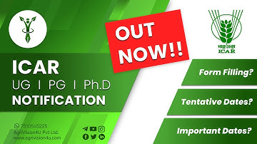 ICAR UG PG Phd Application Form LIVE🔴|#icar2022examdate 2022 Latest Update |Official Notification