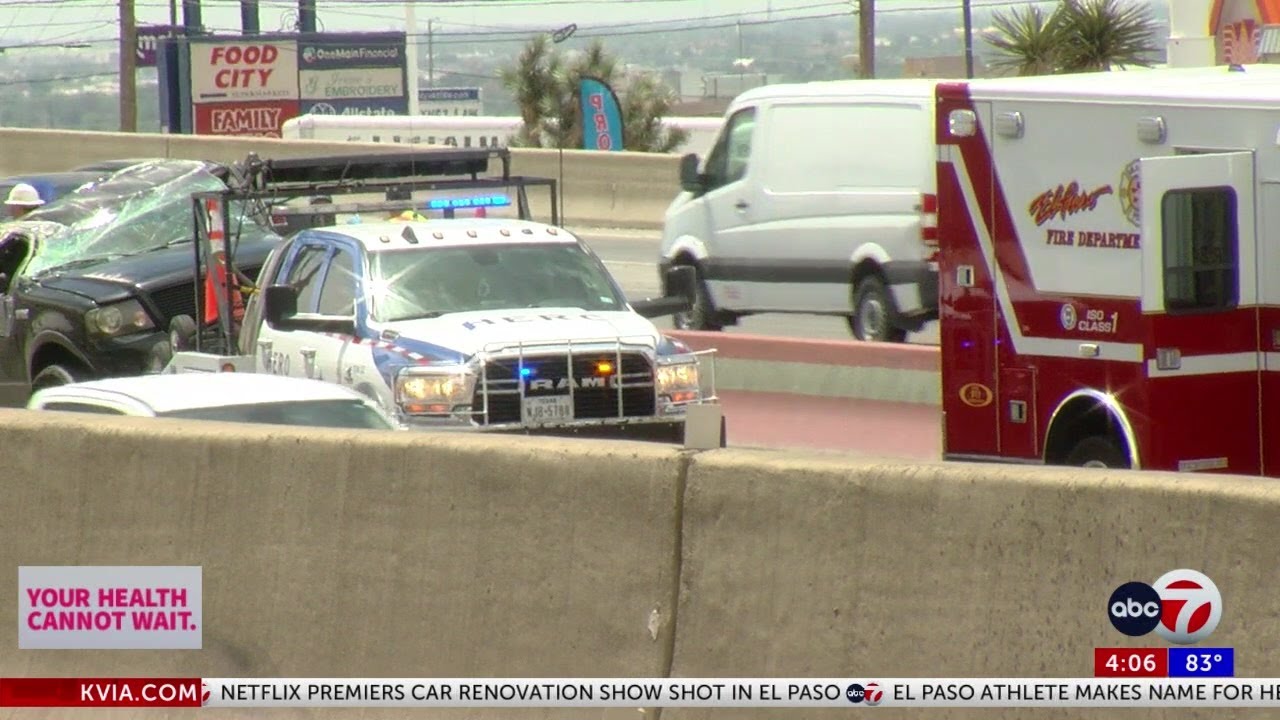 Crash backs up traffic on I-10 at Viscount in El Paso - YouTube