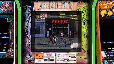 Double Dragon 3, realistic arcade bezel with the Mega Bezel Reflective Shader