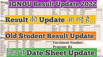 IGNOU Results Update To June 2022 IGNOU BA Result Update June 2022 December 2022 Dete Sheet Updated