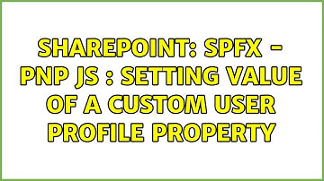 Sharepoint: SPFx - PnP Js : Setting value of a custom user profile property