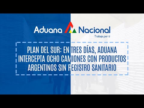 #PlandelSur En 3 días, Aduana intercepta 8 camiones con productos argentinos sin registro sanitario