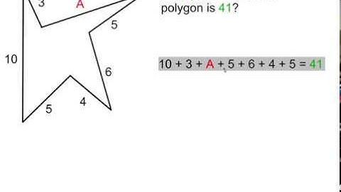 Finding missing side of an irregular polygon when given the perimeter