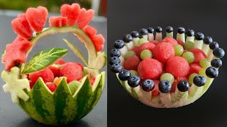 2 Beautiful Watermelon Fruit Basket / Gaye Holud’s Fruits Decoration Ideas / Easy Fruits Basket